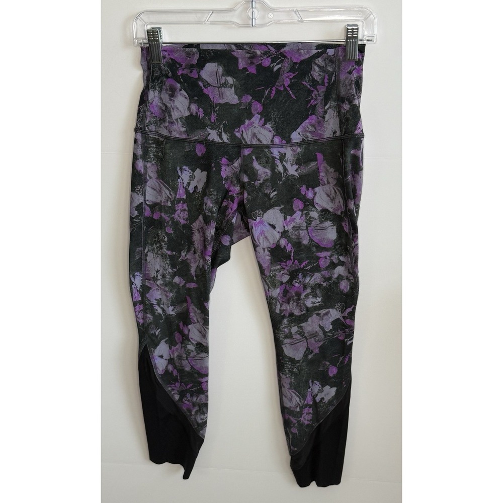 Lululemon Wunder Under High-Rise Crop Scallop Luxtreme Floral Shift Multi Size 6